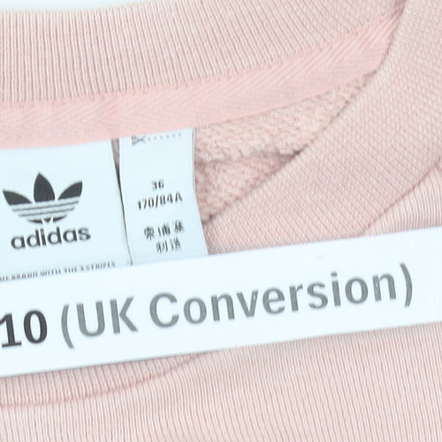 Adidas Womens Pink Sweatshirt Size 10 Logo Graphic Pullover