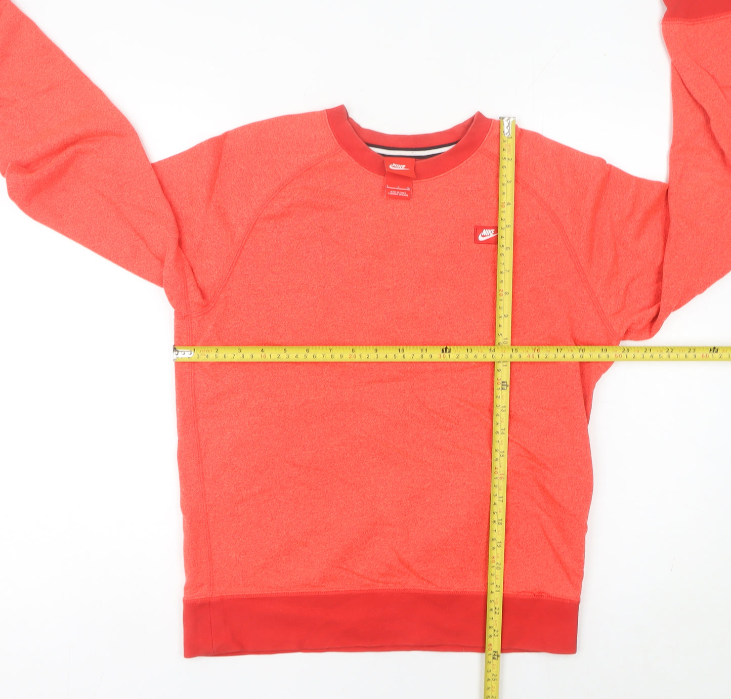Nike Women's Red Pullover Sweatshirt Size 8 UK Crew Neck Logo