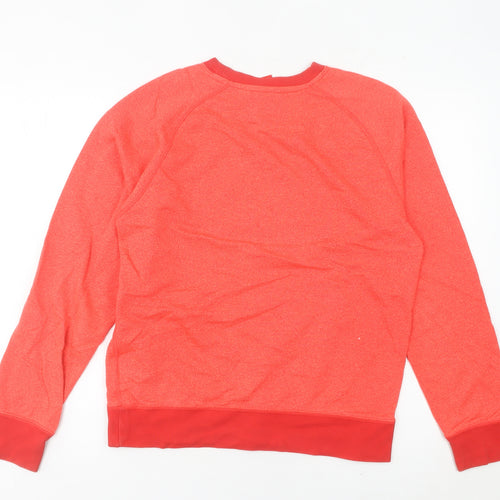 Nike Women's Red Pullover Sweatshirt Size 8 UK Crew Neck Logo
