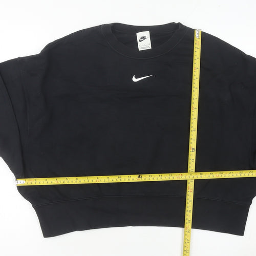 Nike Womens Black Size 6 Pullover Sweatshirt Crew Neck Long Sleeve