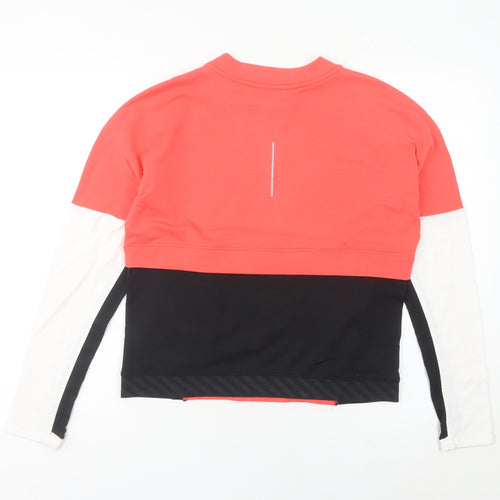 Nike Women’s Pink Black White Running Sweatshirt UK 8 Dri-Fit