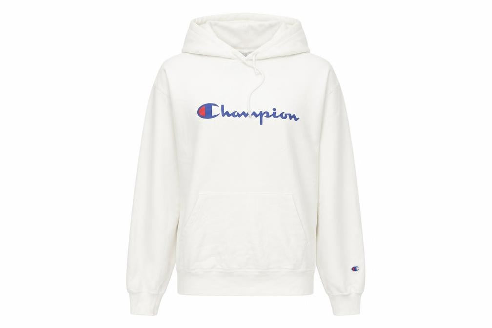 Champion Women’s White Hoodie UK 10 Pullover Logo Athletic Casual