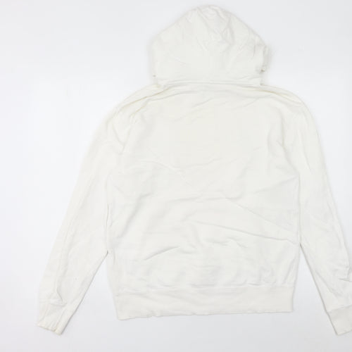 Champion Women’s White Hoodie UK 10 Pullover Logo Athletic Casual