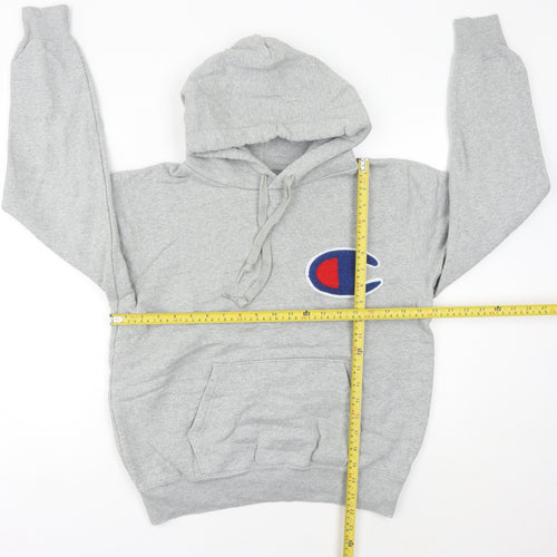Champion Womens Grey Hoodie Size 8 Pullover Logo Sweatshirt