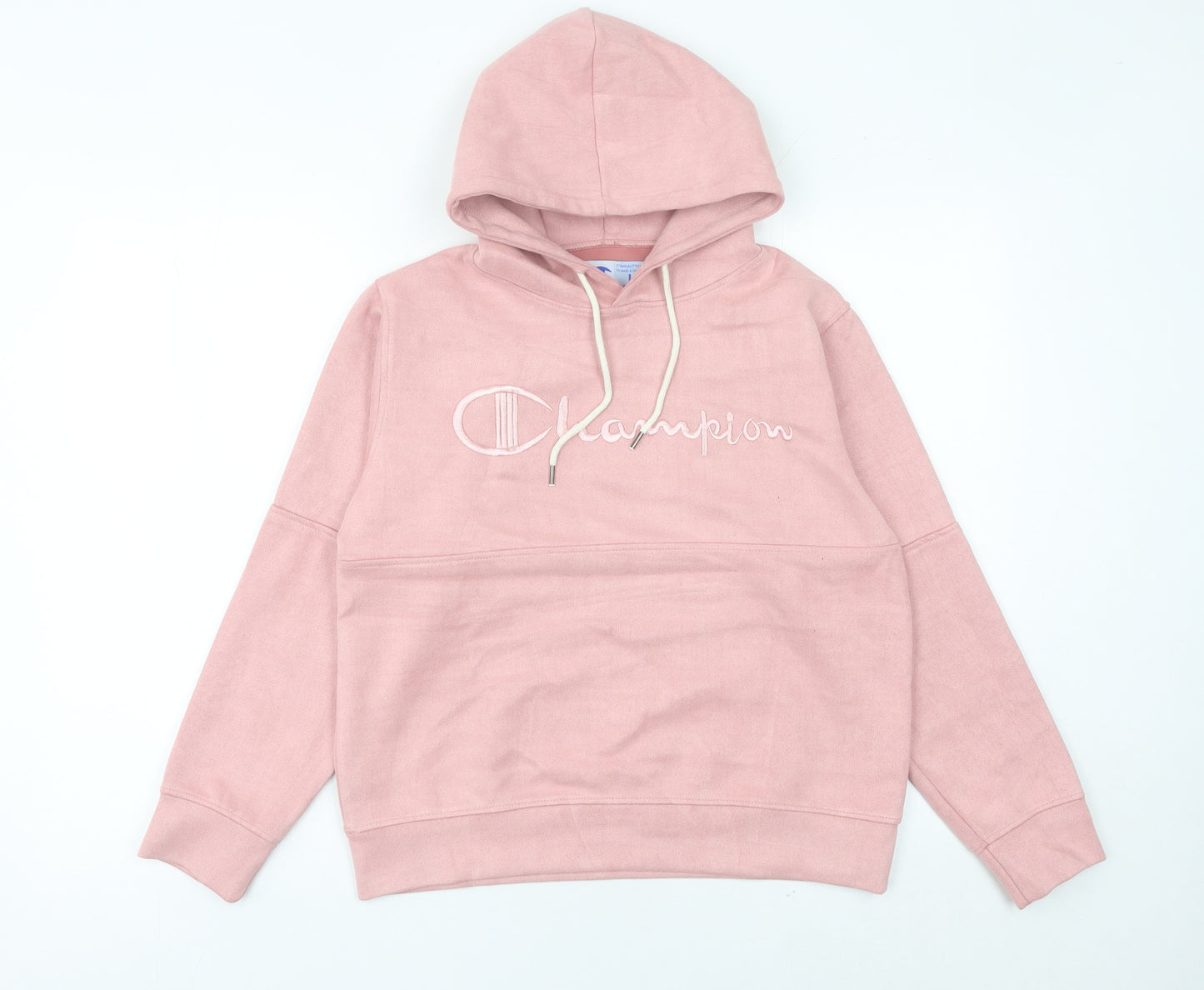 Champion Womens Pink Hoodie Size 10 Logo Pullover Sweatshirt