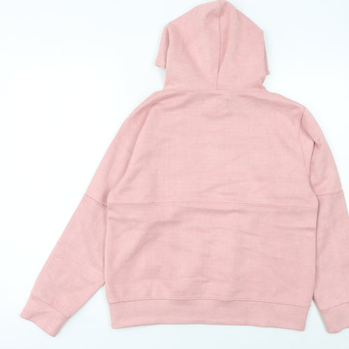 Champion Womens Pink Hoodie Size 10 Logo Pullover Sweatshirt
