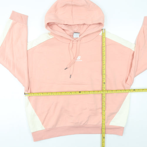 New Balance Womens Pink Hoodie Size 8 Pullover Logo Casual