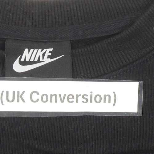 Nike Womens Black Crew Neck Pullover Sweatshirt Size 10