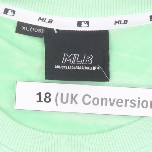 MLB Women’s Green Red Sox Sweatshirt UK 18 Logo Pullover