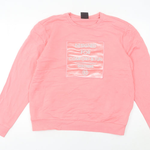 Skechers Womens Pink Sweatshirt Size 10 UK Cotton Pullover