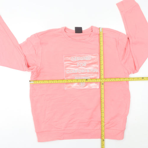 Skechers Womens Pink Sweatshirt Size 10 UK Cotton Pullover