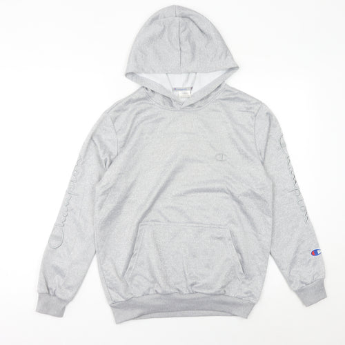 Champion Womens Grey Hoodie UK 12 Pullover Sweatshirt