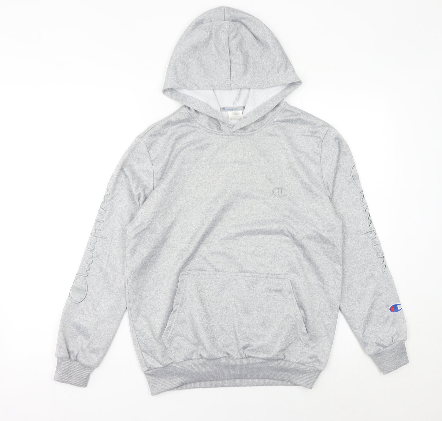 Champion Womens Grey Hoodie UK 12 Pullover Sweatshirt