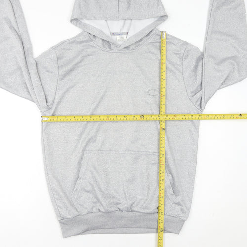 Champion Womens Grey Hoodie UK 12 Pullover Sweatshirt