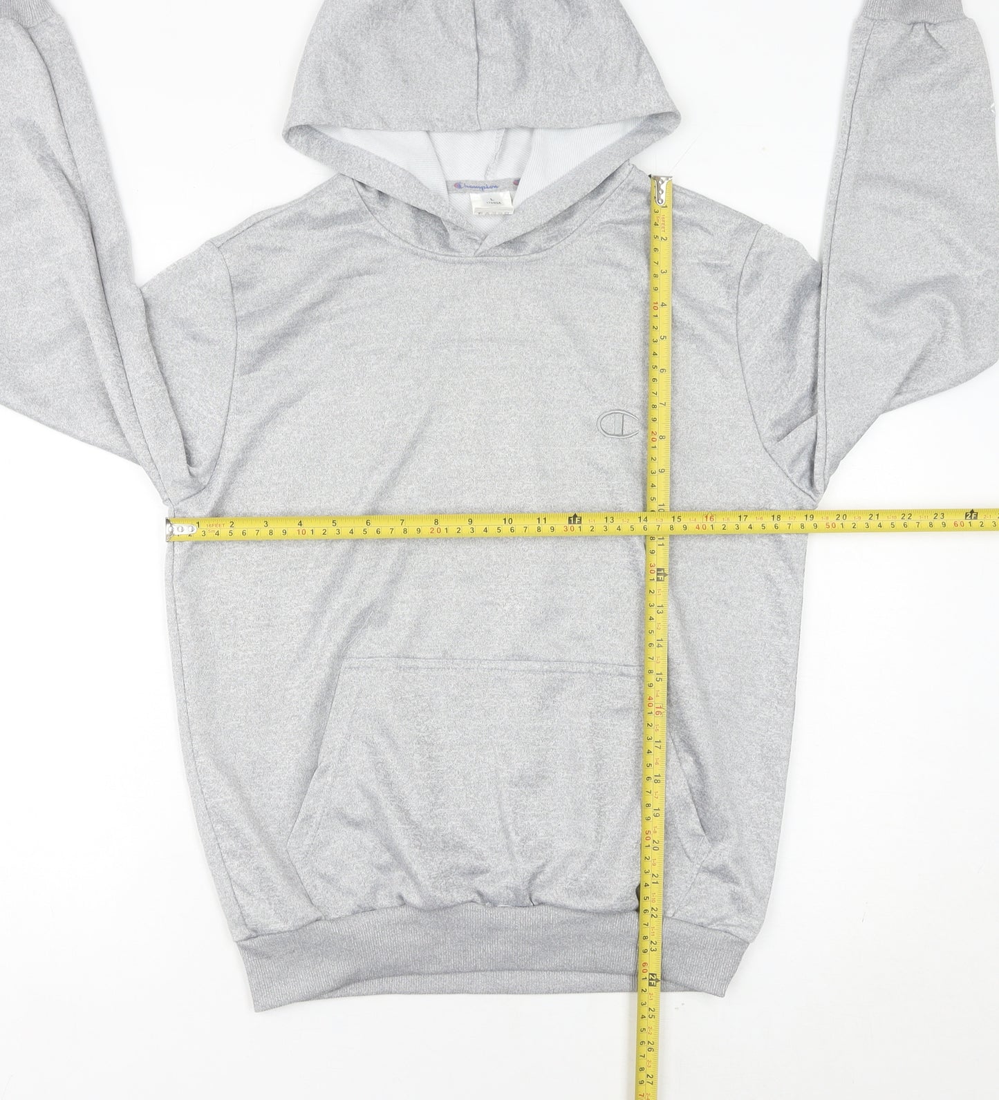 Champion Womens Grey Hoodie UK 12 Pullover Sweatshirt