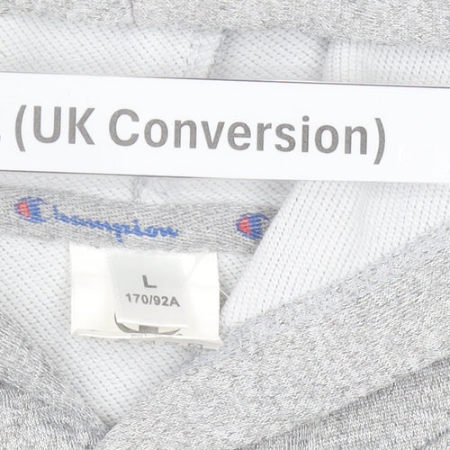 Champion Womens Grey Hoodie UK 12 Pullover Sweatshirt