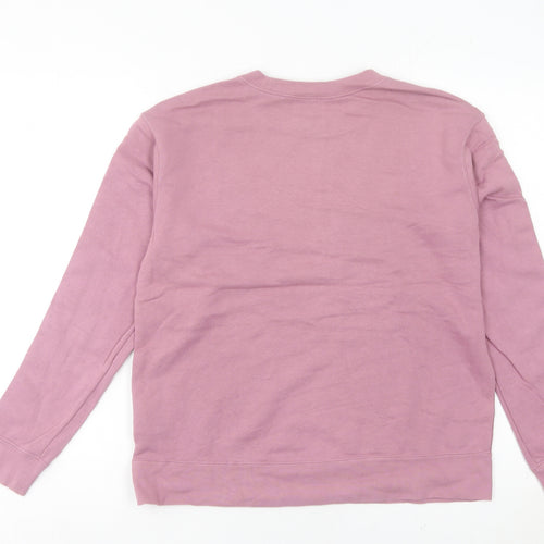 Nike Womens Pink Logo Pullover Sweatshirt Size 6 Small