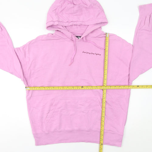 Converse Women’s Pink Hoodie Size 10 Pullover Cotton Logo Casual