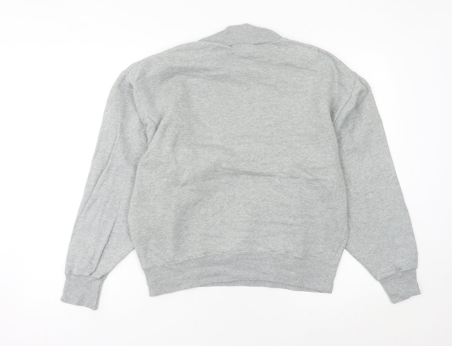 Champion Womens Grey Sweatshirt UK 6 Small Logo Embroidered Pullover