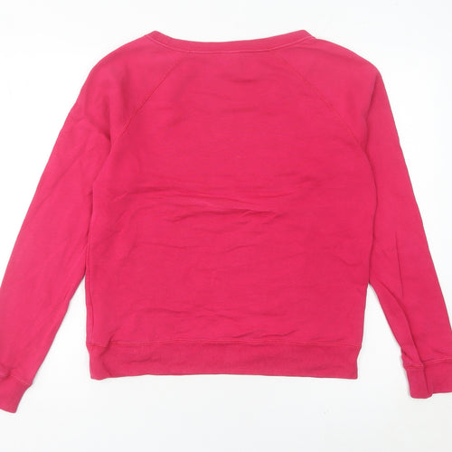 Nike Womens Pink Logo Sweatshirt Size 8 Pullover Long Sleeve