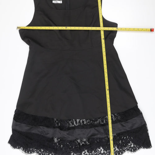 Nextmia Womens Black Lace Trim Sheath Dress Size 26 Plus