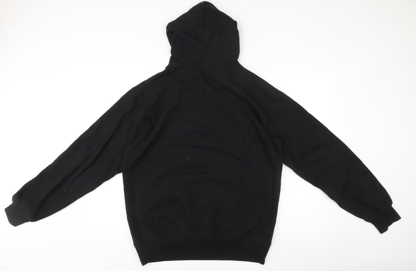 NICCE London Mens Black Pullover Hoodie Size L Graphic Logo