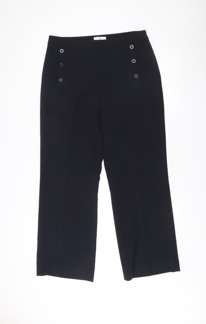 Jasper Conran Women Black Size 14 Dress Pants Straight Leg Work Trousers