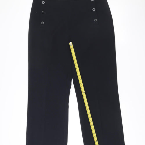Jasper Conran Women Black Size 14 Dress Pants Straight Leg Work Trousers