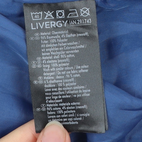 Livergy Men’s Blue Bomber Jacket Size 36 Regular Cotton Blend