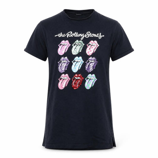 Next Girls Black Rolling Stones Sequin T-Shirt Dress 10 Years