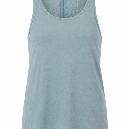 Topshop Women’s Blue Tank Top UK 12 Scoop Neck Sleeveless Zip Back