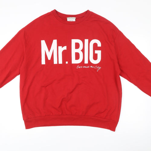 Zara Trafaluc Women’s Red Sweatshirt M Mr Big Sex and the City