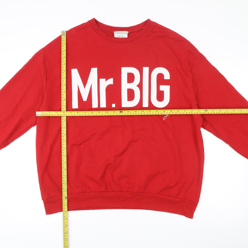 Zara Trafaluc Women’s Red Sweatshirt M Mr Big Sex and the City