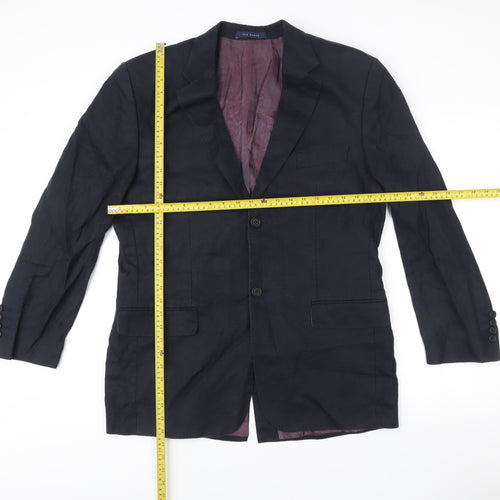 Ted Baker Mens Navy 42R Wool Blazer Jacket Two-Button Formal