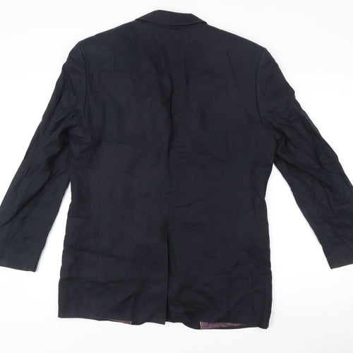 Ted Baker Mens Navy 42R Wool Blazer Jacket Two-Button Formal