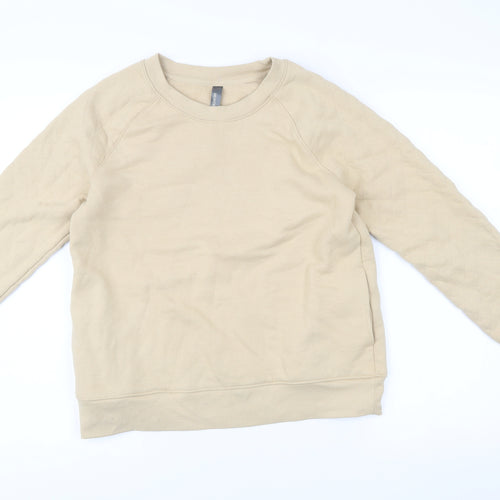 Mondetta Women Beige Small Pullover Quilted Sweatshirt