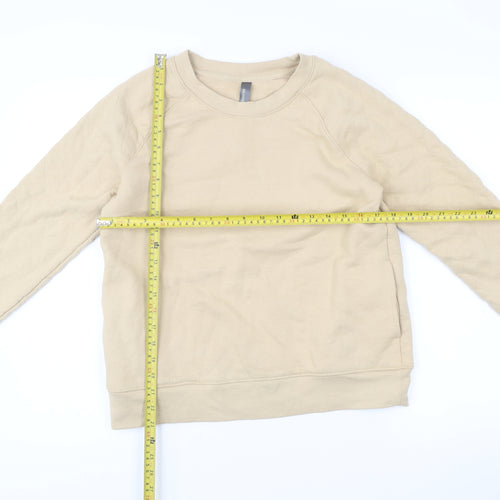 Mondetta Women Beige Small Pullover Quilted Sweatshirt