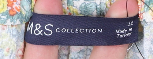 Marks and Spencer Womens Multicoloured Floral A-Line Skirt Size 12