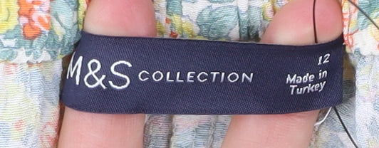 Marks and Spencer Womens Multicoloured Floral A-Line Skirt Size 12