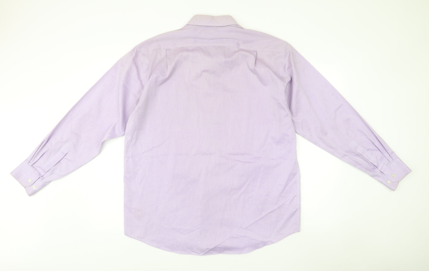 Marks and Spencer Men’s Purple Non-Iron Formal Dress Shirt 16” Collar Regular Fit