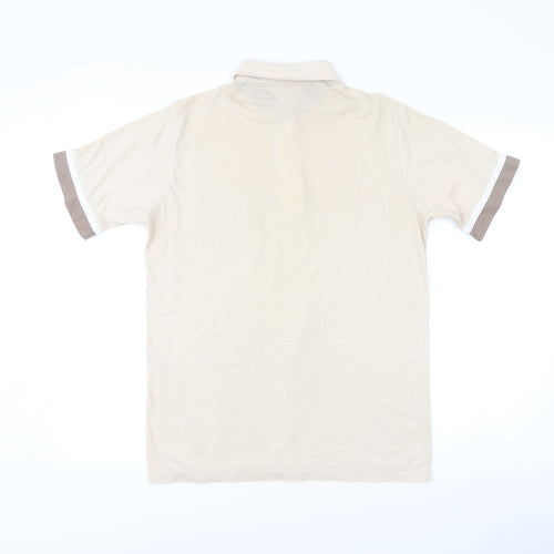 Wolsey Men's Beige Polo Shirt M Cotton Blend Collared Casual
