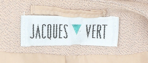 Jacques Vert Women’s Beige Wool Blend Double-Breasted Jacket Size 12