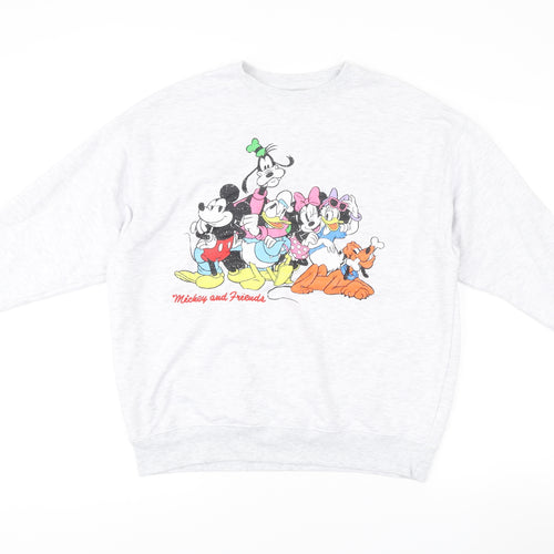 Disney Primark Womens Grey XS Sweatshirt Mickey & Friends Pullover