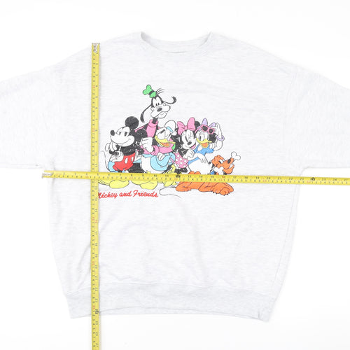 Disney Primark Womens Grey XS Sweatshirt Mickey & Friends Pullover