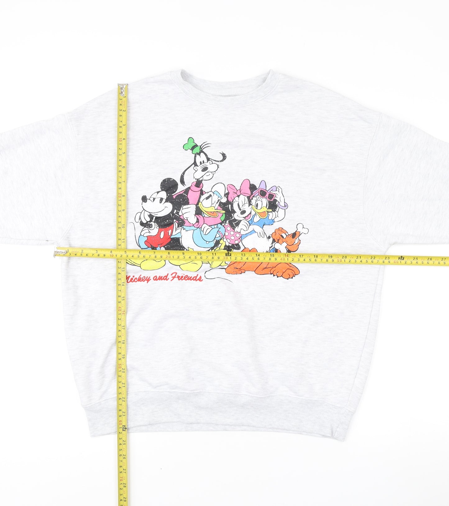 Disney Primark Womens Grey XS Sweatshirt Mickey & Friends Pullover