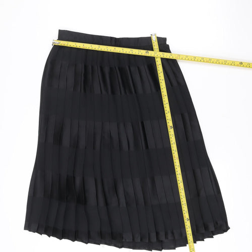 Marks and Spencer Women’s Black Pleated Knee Skirt Size 14