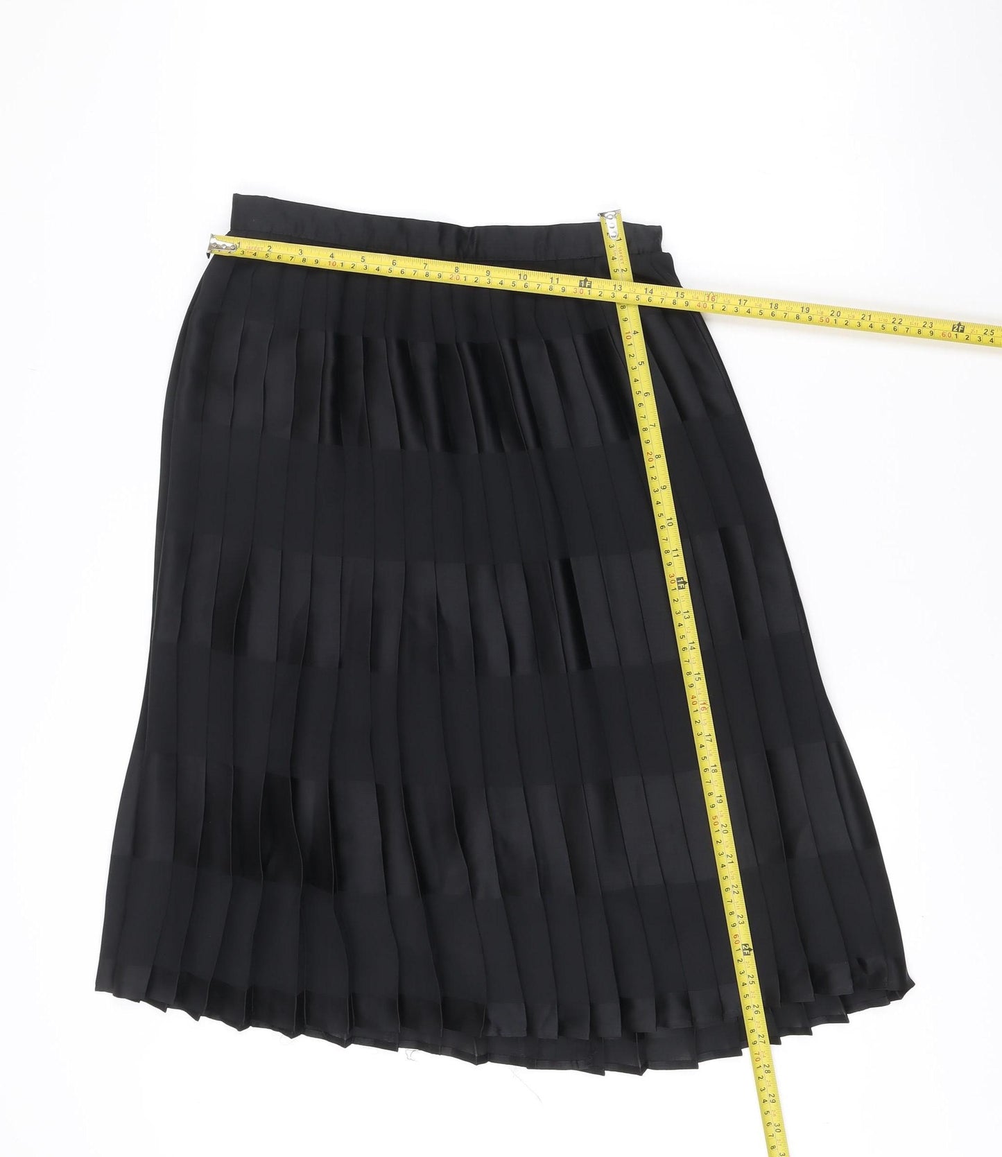 Marks and Spencer Women’s Black Pleated Knee Skirt Size 14