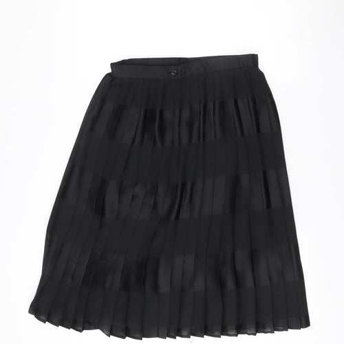Marks and Spencer Women’s Black Pleated Knee Skirt Size 14
