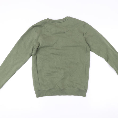 Lee Boys Green Logo Sweatshirt 10-11 Years Crew Neck Pullover Regular Fit