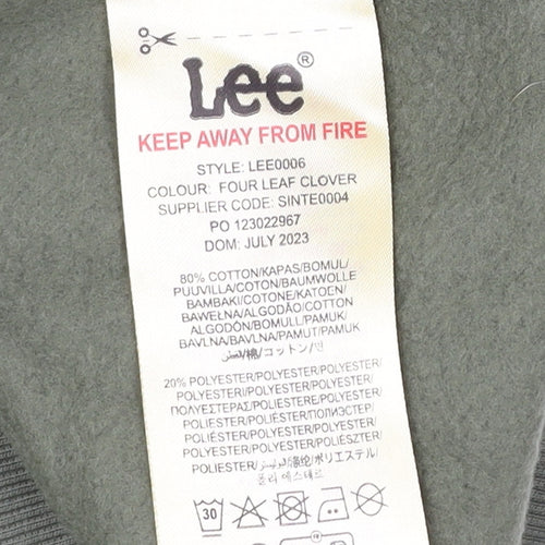 Lee Boys Green Logo Sweatshirt 10-11 Years Crew Neck Pullover Regular Fit